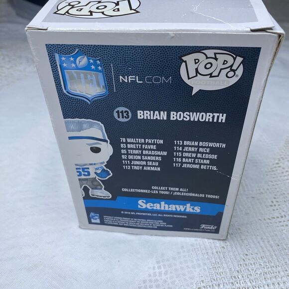 Funko POP! NFL Legends Brian Bosworth #113 Seattle Seahawks 2018 Vinyl Figure - Picture 4 of 6